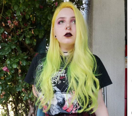 Fluorescent Glow Hair Color